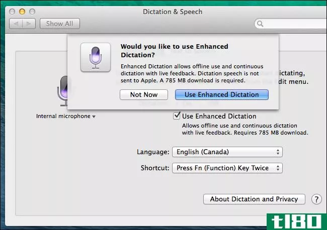 使用语音听写与mac通话