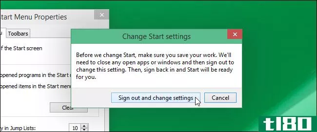 如何在Windows10中重新启用“开始”屏幕而不是“开始”菜单