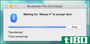 如何在OSX和android 5.0设备之间使用蓝牙文件传输