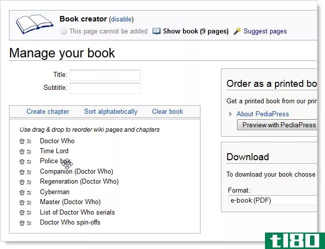 如何从维基百科文章中创建电子书