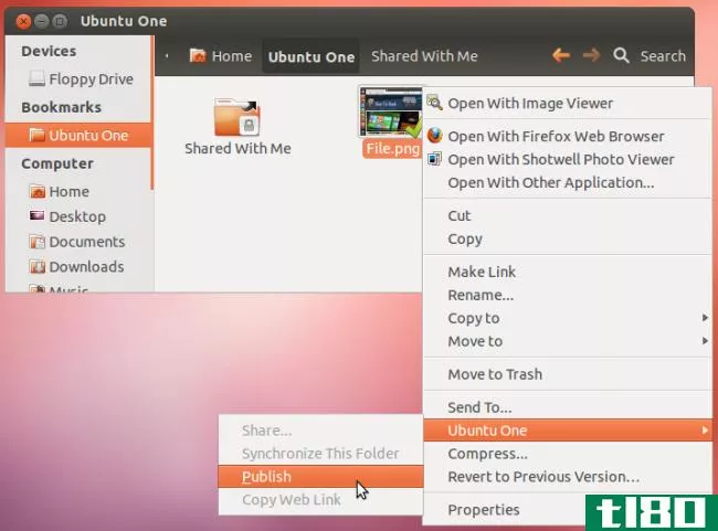 如何与ubuntuone在线共享文件