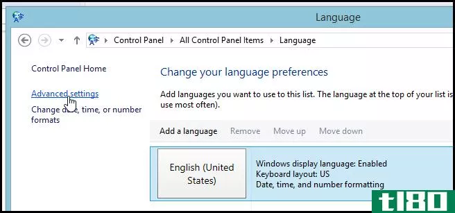 将windows 8设置为每应用程序输入语言模式