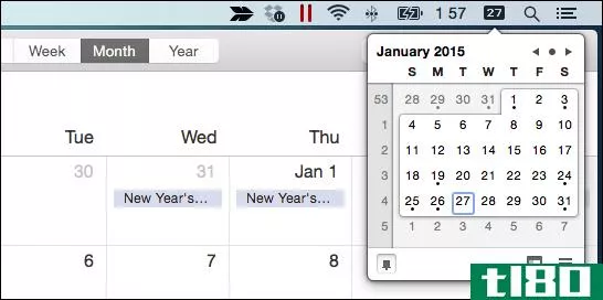如何在OSX中获得类似windows的弹出式日历