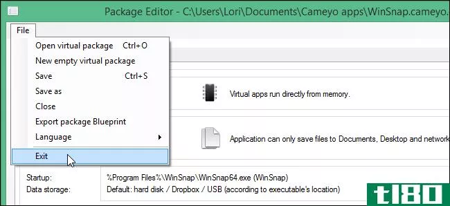 如何使用cameyo在windows8.1中创建应用程序的可移植版本