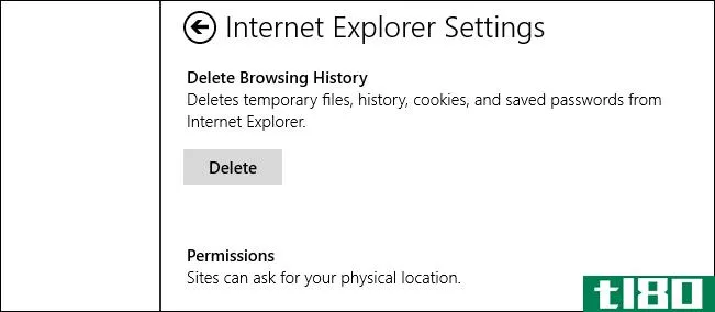 如何在internet explorer的metro版本中清除浏览器缓存