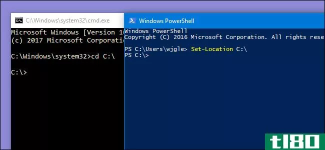 powershell与windows命令提示符的区别