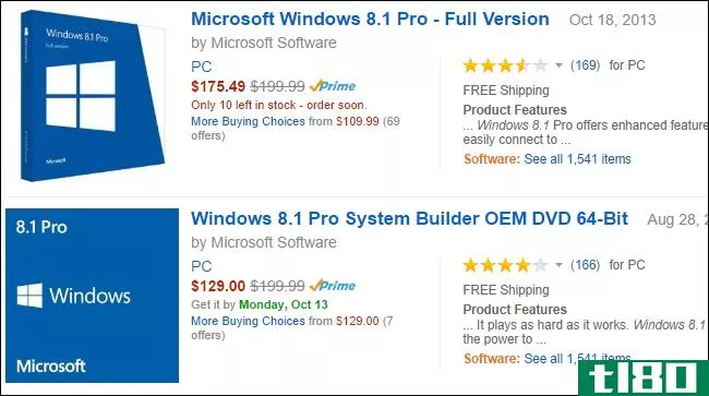 windows的“system builder”和“full version”有什么区别？