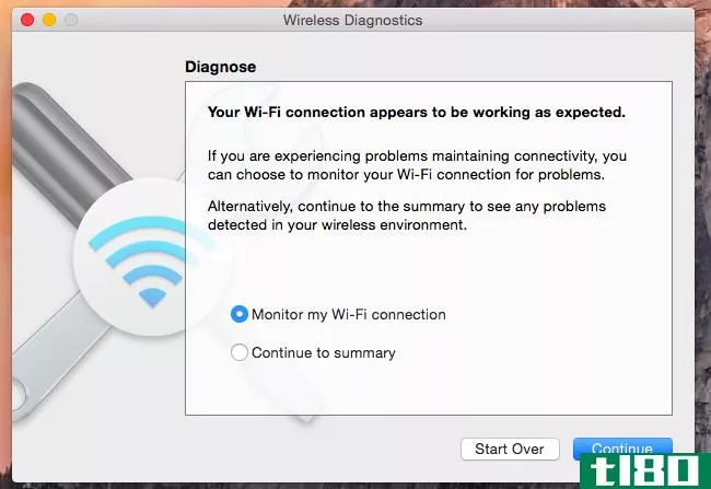 使用无线诊断工具对mac的wi-fi进行故障排除和分析