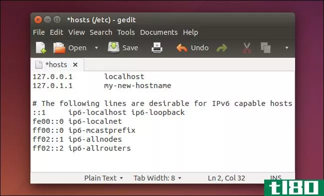 如何在ubuntu linux上更改主机名（计算机名）