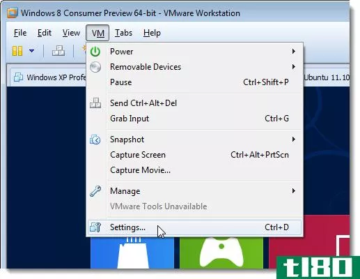 在vmware workstation中的windows 8虚拟机和windows 7主机之间共享文件
