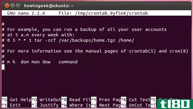 如何在linux上调度任务：crontab文件简介