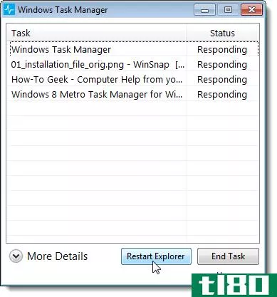在Windows7、vista和xp中使用类似Windows8的任务管理器