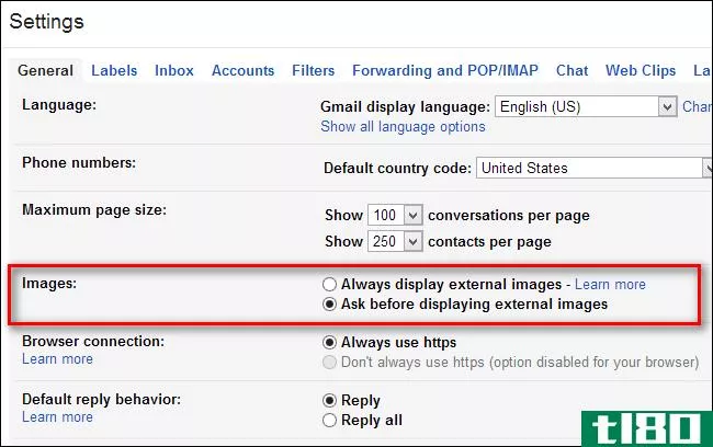 如何关闭gmail的自动图像加载以提高隐私和加载速度