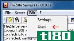 如何在windows上用filezilla托管ftp服务器