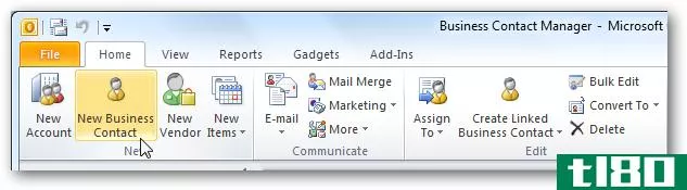 outlook business contact manager 2010入门