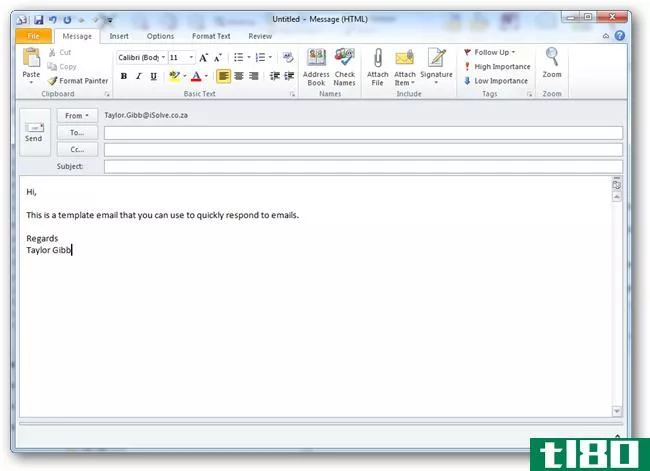 如何在outlook2010中创建和使用模板
