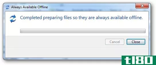 如何在windows中使用脱机文件脱机缓存网络文件