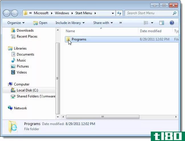 如何重新组织Windows7“开始”菜单上的“所有程序”部分