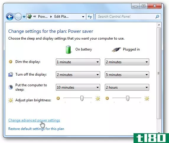 如何调整Windows7笔记本电脑的低电量操作
