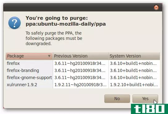 在ubuntu中安全地删除ppa并回滚到稳定版本