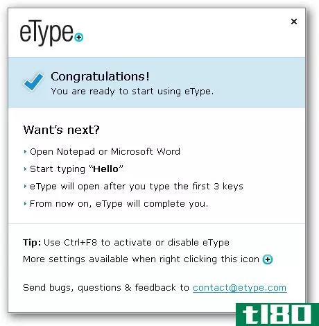 etype是一个很棒的文字完成工具（我们有1000个邀请）