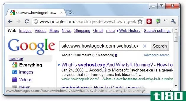 如何使用google搜索来搜索你正在浏览的网站