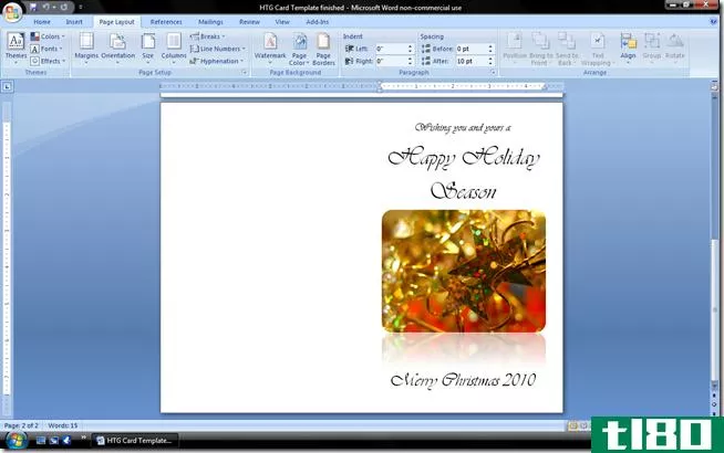 用msword设计和打印你自己的圣诞卡，第2部分：如何打印
