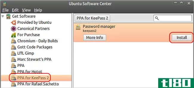 在基于ubuntu或debian的linux系统上安装keepass password safe