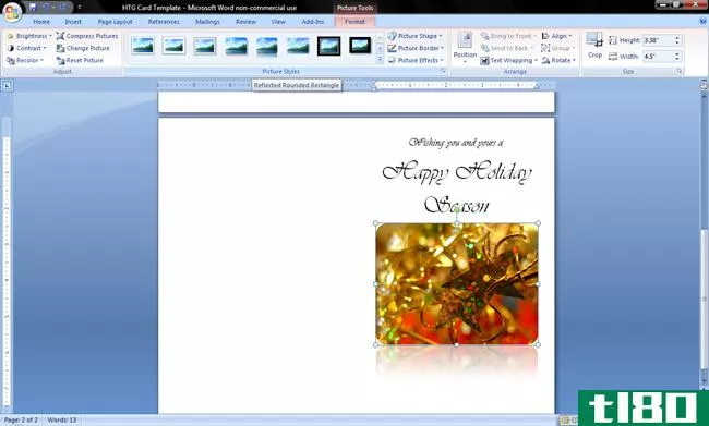 设计和打印自己的圣诞卡在微软word，第1部分