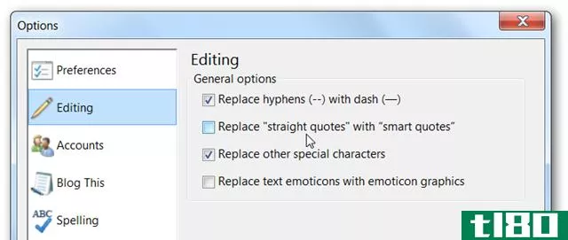 windows live writer中隐藏的键盘技巧使用非卷曲引号