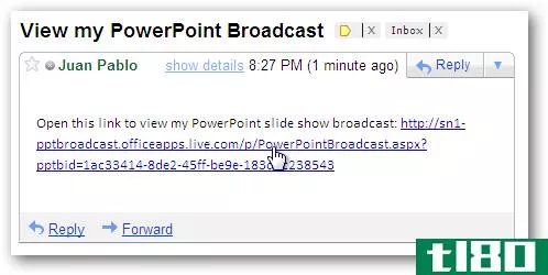 如何通过web共享powerpoint 2010演示文稿