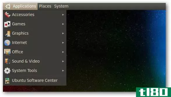 在UbuntuLinux10.04中使用windows键打开“开始”菜单+