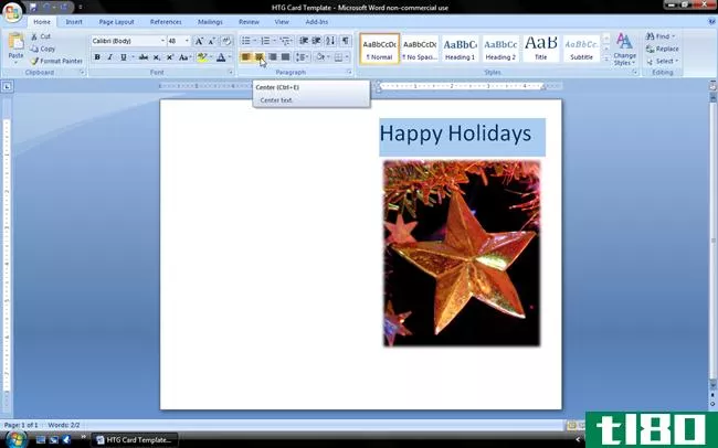 设计和打印自己的圣诞卡在微软word，第1部分