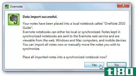 将onenote 2007笔记本导入evernote