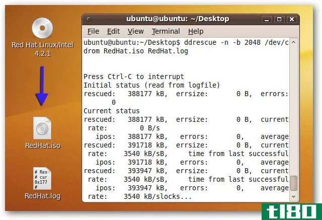 用ubuntu live光盘解救损坏的旧光盘
