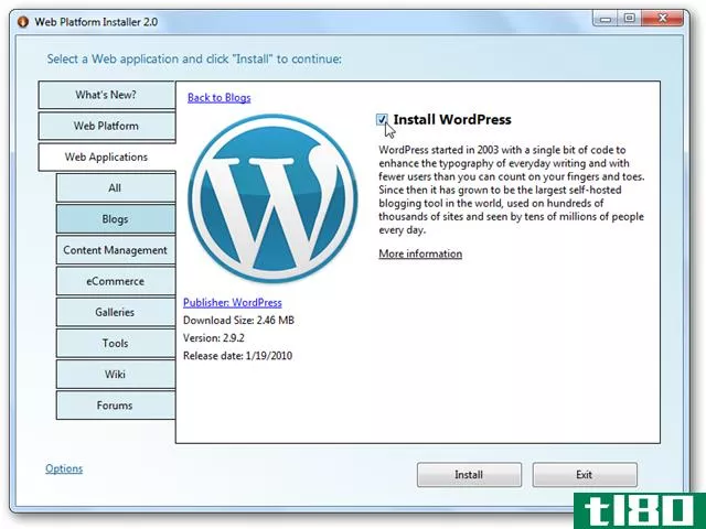 使用windows web平台运行wordpress和其他web应用程序