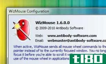 wizmouse允许鼠标在任何窗口上滚动