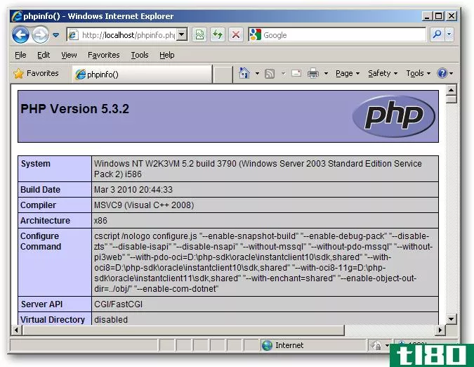 如何在iis 6 for windows server 2003上安装php