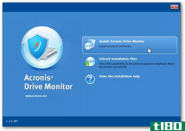 使用acronis drive monitor监控硬盘的运行状况