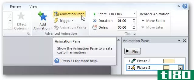 如何在powerpoint2010中设置文本和对象的动画