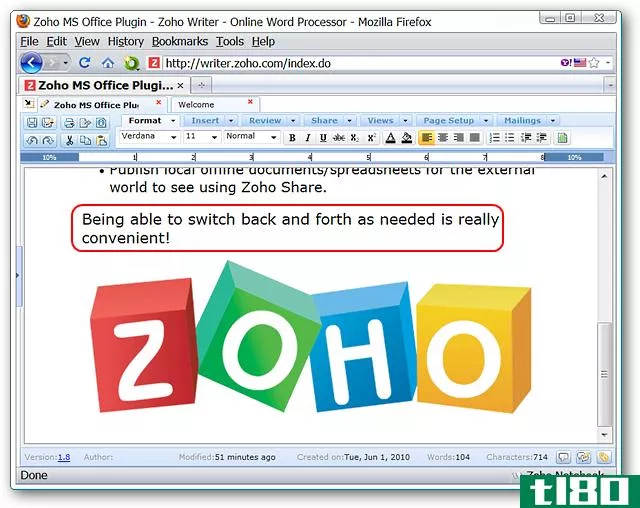 整合ms office和您的zoho online帐户