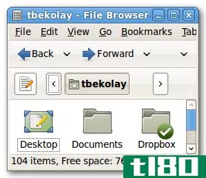 为你的ubuntu桌面使用任何文件夹（甚至是dropbox文件夹）