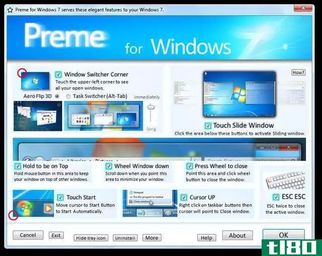 将windows停靠在桌面侧面，以及更多windows 7的preme