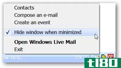 在windows 7中将windows live mail最小化到系统托盘