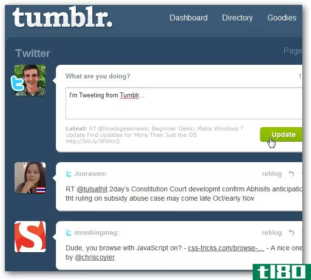 将tumblr博客与社交网络整合