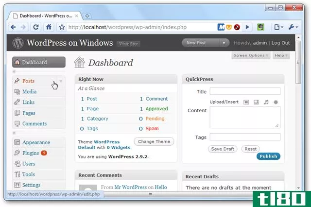 使用windows web平台运行wordpress和其他web应用程序