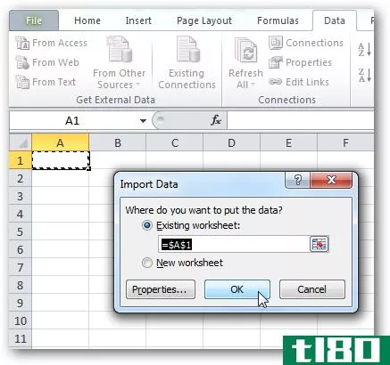 使用excel 2010电子表格中的在线数据