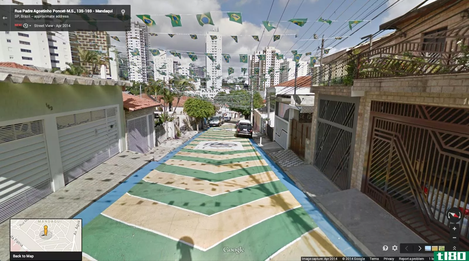 谷歌把所有12个世界杯体育场，巴西其他地区的街景
