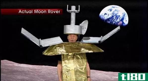 帕特里克·斯图尔特爵士装扮成中国垂死的月球车，向人类告别