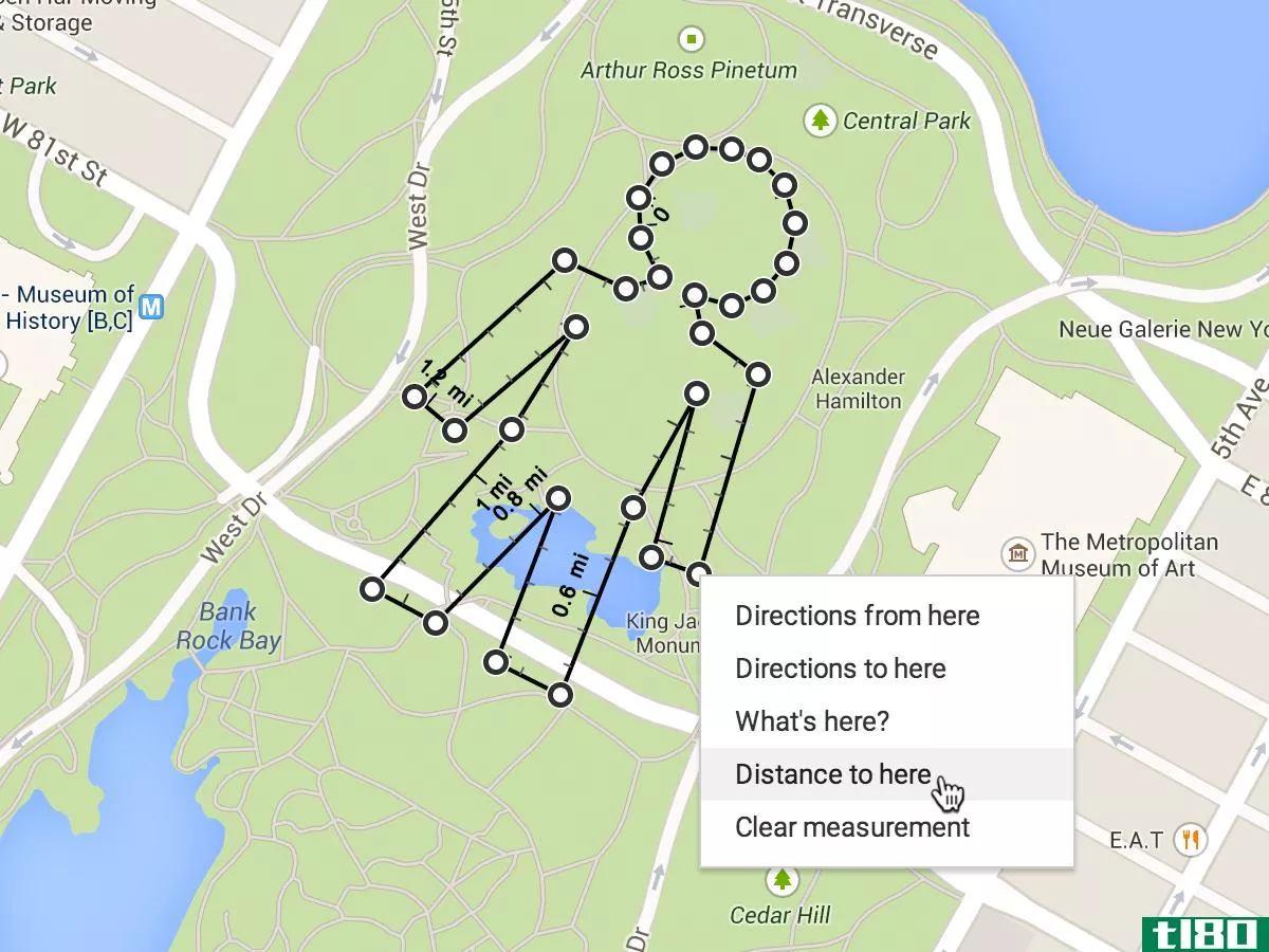 谷歌地图现在可以告诉你两点之间的确切距离